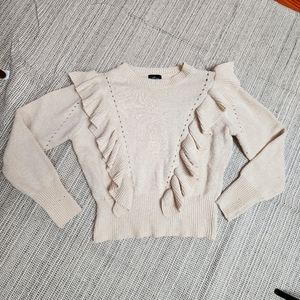 Milk and Honey creme ruffled sweater ✨️